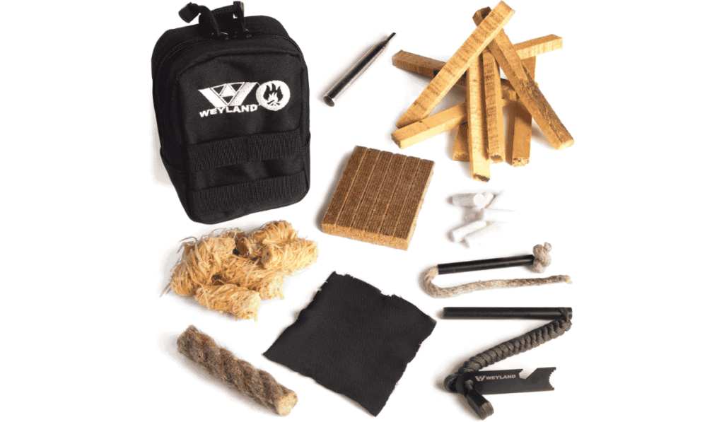 Fire starting kit for campfire